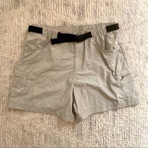 ::SOLD:;Womens Columbia Hiking Quick Dry Shorts Beige M 6L